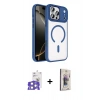 MARSİLYAN™- iPhone 17 Pro Max Kılıf Kıvılcım Prime - Siyah Bilvis 3D Cam Ekran Koruyucu + Gümüş Bilvis Titan Kamera Lens