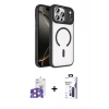MARSİLYAN™- iPhone 17 Pro Max Kılıf Kıvılcım Prime - Siyah Bilvis 3X AR Hayalet Cam Ekran Koruyucu + Bilvis Titan Kamera Lens - TU