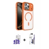 MARSİLYAN™- iPhone 17 Pro Max Kılıf Kıvılcım Prime - Siyah Bilvis 3X AR Hayalet Cam Ekran Koruyucu + Bilvis Titan Kamera Lens - GS