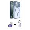 MARSİLYAN™- iPhone 17 Pro Max Kılıf Kıvılcım Prime - Siyah Bilvis 3X AR Hayalet Cam Ekran Koruyucu + Bilvis Titan Kamera Lens - LT