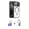 MARSİLYAN™- iPhone 17 Pro Max Kılıf Kıvılcım Prime - Siyah Bilvis 3X AR Hayalet Cam Ekran Koruyucu + Bilvis Titan Kamera Lens - GS