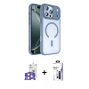 MARSİLYAN™- iPhone 17 Pro Max Kılıf Kıvılcım Prime - Siyah Bilvis 3X AR Hayalet Cam Ekran Koruyucu + Bilvis Titan Kamera Lens - GS