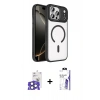 MARSİLYAN™- iPhone 17 Pro Max Kılıf Kıvılcım Prime - Siyah Bilvis 3X AR HD Cam Ekran Koruyucu + Bilvis Titan Kamera Lens - NLGY