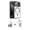 MARSİLYAN™- iPhone 17 Pro Max Kılıf Kıvılcım Prime - Siyah Bilvis 3X AR HD Cam Ekran Koruyucu + Bilvis Titan Kamera Lens - GS