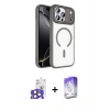 MARSİLYAN™- iPhone 17 Pro Max Kılıf Kıvılcım Prime - Siyah Bilvis 5in1 3D Magic Cam Ekran Koruyucu + Bilvis Titan Kamera Lens - NLGY