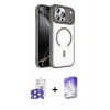 MARSİLYAN™- iPhone 17 Pro Max Kılıf Kıvılcım Prime - Siyah Bilvis 5in1 3D Magic Cam Ekran Koruyucu + Bilvis Titan Kamera Lens - LT