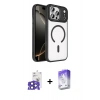 MARSİLYAN™- iPhone 17 Pro Max Kılıf Kıvılcım Prime - Siyah Bilvis 5in1 3D Magic Cam Ekran Koruyucu + Bilvis Titan Kamera Lens - LT
