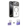 MARSİLYAN™- iPhone 17 Pro Max Kılıf Kıvılcım Prime - Siyah Bilvis 5in1 5D Magic Hayalet Cam Ekran Koruyucu + Bilvis Titan Kamera Lens - NLGY