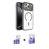 MARSİLYAN™- iPhone 17 Pro Max Kılıf Kıvılcım Prime - Siyah Bilvis 5in1 5D Magic Hayalet Cam Ekran Koruyucu + Bilvis Titan Kamera Lens - TU
