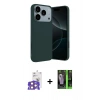 MARSİLYAN™- iPhone 17 Pro Max Kılıf Kozmos Yansıma Özel Seri - Şeffaf 360 Full Body Arka Koruyucu + Bilvis Titan Kamera Lens - TU
