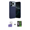 MARSİLYAN™- iPhone 17 Pro Max Kılıf Kozmos Yansıma Özel Seri - Şeffaf 360 Full Body Arka Koruyucu + Bilvis Titan Kamera Lens - LT