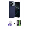 MARSİLYAN™- iPhone 17 Pro Max Kılıf Kozmos Yansıma Özel Seri - Şeffaf 360 Full Body Arka Koruyucu + Bilvis Titan Kamera Lens - GS