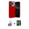 MARSİLYAN™- iPhone 17 Pro Max Kılıf Kozmos Yansıma Özel Seri - Siyah 360 Mat Full Body Arka Koruyucu + Bilvis Titan Kamera Lens - LT