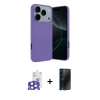 MARSİLYAN™- iPhone 17 Pro Max Kılıf Kozmos Yansıma Özel Seri - Siyah 3D Antistatik Hayalet Cam Ekran Koruyucu + Bilvis Titan Kamera Lens - NLGY
