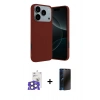 MARSİLYAN™- iPhone 17 Pro Max Kılıf Kozmos Yansıma Özel Seri - Siyah 3D Antistatik Hayalet Cam Ekran Koruyucu + Bilvis Titan Kamera Lens - NLGY