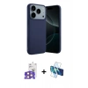 MARSİLYAN™- iPhone 17 Pro Max Kılıf Kozmos Yansıma Özel Seri - Siyah 3D Antistatik Seramik Nano Ekran Koruyucu + Bilvis Titan Kamera Lens - TU