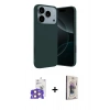 MARSİLYAN™- iPhone 17 Pro Max Kılıf Kozmos Yansıma Özel Seri - Siyah Bilvis 3D Cam Ekran Koruyucu + Bilvis Titan Kamera Lens - TU