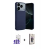 MARSİLYAN™- iPhone 17 Pro Max Kılıf Kozmos Yansıma Özel Seri - Siyah Bilvis 3D Cam Ekran Koruyucu + Bilvis Titan Kamera Lens - GS