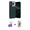 MARSİLYAN™- iPhone 17 Pro Max Kılıf Kozmos Yansıma Özel Seri - Siyah Bilvis 3D Cam Ekran Koruyucu + Bilvis Titan Kamera Lens - LT
