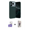 MARSİLYAN™- iPhone 17 Pro Max Kılıf Kozmos Yansıma Özel Seri - Siyah Bilvis 3D Cam Ekran Koruyucu + Bilvis Titan Kamera Lens - GS