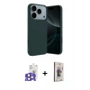 MARSİLYAN™- iPhone 17 Pro Max Kılıf Kozmos Yansıma Özel Seri - Siyah Bilvis 3D Cam Ekran Koruyucu + Bilvis Titan Kamera Lens - NLGY