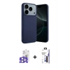 MARSİLYAN™- iPhone 17 Pro Max Kılıf Kozmos Yansıma Özel Seri - Siyah Bilvis 3X AR Hayalet Cam Ekran Koruyucu + Bilvis Titan Kamera Lens - GS