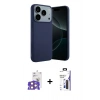 MARSİLYAN™- iPhone 17 Pro Max Kılıf Kozmos Yansıma Özel Seri - Siyah Bilvis 3X AR Hayalet Cam Ekran Koruyucu + Bilvis Titan Kamera Lens - TU