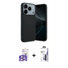 MARSİLYAN™- iPhone 17 Pro Max Kılıf Kozmos Yansıma Özel Seri - Siyah Bilvis 3X AR Hayalet Cam Ekran Koruyucu + Bilvis Titan Kamera Lens - TU