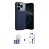 MARSİLYAN™- iPhone 17 Pro Max Kılıf Kozmos Yansıma Özel Seri - Siyah Bilvis 3X AR HD Cam Ekran Koruyucu + Bilvis Titan Kamera Lens - TU
