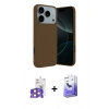 MARSİLYAN™- iPhone 17 Pro Max Kılıf Kozmos Yansıma Özel Seri - Siyah Bilvis 5in1 5D Magic Hayalet Cam Ekran Koruyucu + Bilvis Titan Kamera Lens - TU