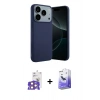 MARSİLYAN™- iPhone 17 Pro Max Kılıf Kozmos Yansıma Özel Seri - Siyah Bilvis 5in1 5D Magic Hayalet Cam Ekran Koruyucu + Bilvis Titan Kamera Lens - TU
