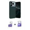 MARSİLYAN™- iPhone 17 Pro Max Kılıf Kozmos Yansıma Özel Seri - Siyah Bilvis 5in1 5D Magic Hayalet Cam Ekran Koruyucu + Bilvis Titan Kamera Lens - LT