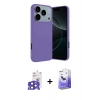MARSİLYAN™- iPhone 17 Pro Max Kılıf Kozmos Yansıma Özel Seri - Siyah Bilvis 5in1 5D Magic Hayalet Cam Ekran Koruyucu + Bilvis Titan Kamera Lens - LT