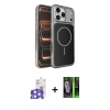 MARSİLYAN™- iPhone 17 Pro Max Kılıf Kutup Doku Serisi - Şeffaf 360 Full Body Arka Koruyucu + Bilvis Titan Kamera Lens - GS