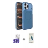 MARSİLYAN™- iPhone 17 Pro Max Kılıf Kutup Doku Serisi - Şeffaf Pasifik Cam Ekran Koruyucu + Bilvis Titan Kamera Lens - LT
