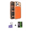 MARSİLYAN™- iPhone 17 Pro Max Kılıf Kutup Doku Serisi - Siyah 360 Mat Full Body Arka Koruyucu + Bilvis Titan Kamera Lens - GS