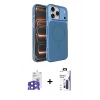 MARSİLYAN™- iPhone 17 Pro Max Kılıf Kutup Doku Serisi - Siyah Bilvis 3X AR Hayalet Cam Ekran Koruyucu + Bilvis Titan Kamera Lens - LT