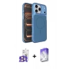 MARSİLYAN™- iPhone 17 Pro Max Kılıf Kutup Doku Serisi - Siyah Bilvis 5in1 3D Magic Cam Ekran Koruyucu + Bilvis Titan Kamera Lens - TU
