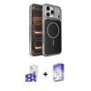 MARSİLYAN™- iPhone 17 Pro Max Kılıf Kutup Doku Serisi - Siyah Bilvis 5in1 3D Magic Cam Ekran Koruyucu + Bilvis Titan Kamera Lens - LT