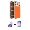 MARSİLYAN™- iPhone 17 Pro Max Kılıf Kutup Doku Serisi - Siyah Bilvis 5in1 3D Magic Cam Ekran Koruyucu + Bilvis Titan Kamera Lens - LT