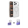 MARSİLYAN™- iPhone 17 Pro Max Kılıf Kutup Doku Serisi - Siyah Bilvis 5in1 5D Magic Hayalet Cam Ekran Koruyucu + Bilvis Titan Kamera Lens - LT