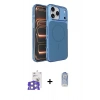 MARSİLYAN™- iPhone 17 Pro Max Kılıf Kutup Doku Serisi - Siyah Joko Magic 5D Cam + Gümüş Bilvis Titan Kamera Lens
