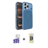 MARSİLYAN™- iPhone 17 Pro Max Kılıf Kutup Doku Serisi - Siyah Joko Magic 5D Hayalet Cam + Bilvis Titan Kamera Lens - LT