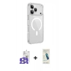 MARSİLYAN™- iPhone 17 Pro Max Kılıf Kutup Klasik Serisi - Şeffaf Pasifik Cam Ekran Koruyucu + Bilvis Titan Kamera Lens - GS