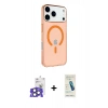 MARSİLYAN™- iPhone 17 Pro Max Kılıf Kutup Klasik Serisi - Şeffaf Pasifik Cam Ekran Koruyucu + Natural Grey Bilvis Titan Kamera Lens