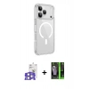 MARSİLYAN™- iPhone 17 Pro Max Kılıf Kutup Klasik Serisi - Siyah 360 Mat Full Body Arka Koruyucu + Bilvis Titan Kamera Lens - GS