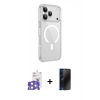 MARSİLYAN™- iPhone 17 Pro Max Kılıf Kutup Klasik Serisi - Siyah 3D Antistatik Hayalet Cam Ekran Koruyucu + Bilvis Titan Kamera Lens - GS