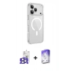 MARSİLYAN™- iPhone 17 Pro Max Kılıf Kutup Klasik Serisi - Siyah Bilvis 5in1 3D Magic Cam Ekran Koruyucu + Bilvis Titan Kamera Lens - NLGY