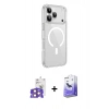 MARSİLYAN™- iPhone 17 Pro Max Kılıf Kutup Klasik Serisi - Siyah Bilvis 5in1 5D Magic Hayalet Cam Ekran Koruyucu + Bilvis Titan Kamera Lens - TU