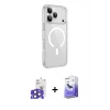 MARSİLYAN™- iPhone 17 Pro Max Kılıf Kutup Klasik Serisi - Siyah Bilvis 5in1 5D Magic Hayalet Cam Ekran Koruyucu + Bilvis Titan Kamera Lens - LT